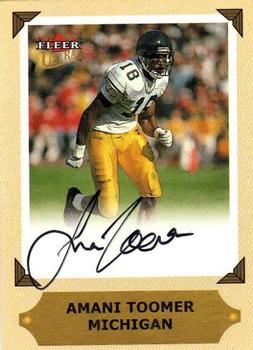 2001 Ultra - College Greats Previews Autographs #NNO Amani Toomer Front