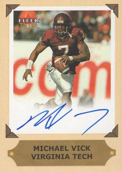 2001 Ultra - College Greats Previews Autographs #NNO Michael Vick Front
