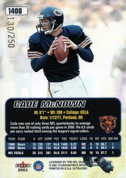 2001 Ultra - Gold Medallion #140G Cade McNown Back