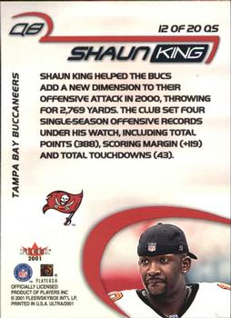 2001 Ultra - Quick Strike #12 QS Shaun King Back