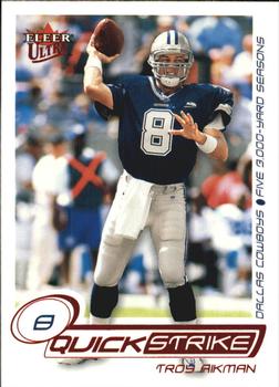 2001 Ultra - Quick Strike #13 QS Troy Aikman Front