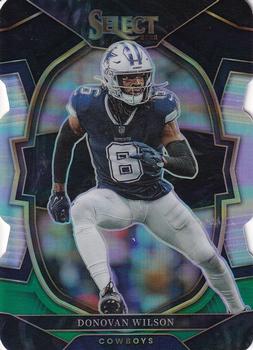 2022 Panini Select - Black and Green Prizm Die Cut #86 Donovan Wilson Front