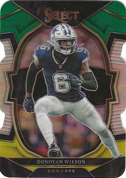 2022 Panini Select - Green and Yellow Prizm Die Cut #86 Donovan Wilson Front