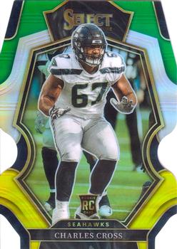 2022 Panini Select - Green and Yellow Prizm Die Cut #190 Charles Cross Front