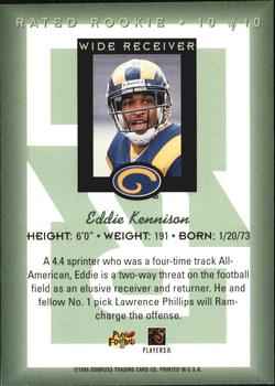 1996 Donruss - Rated Rookies #10 Eddie Kennison Back