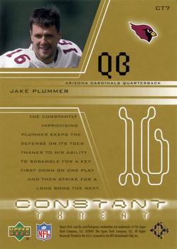 2001 Upper Deck - Constant Threat #CT7 Jake Plummer Back