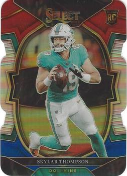 2022 Panini Select - Red and Blue Prizm Die Cut #96 Skylar Thompson Front