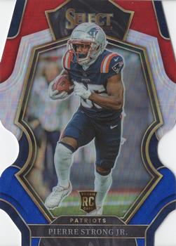 2022 Panini Select - Red and Blue Prizm Die Cut #168 Pierre Strong Jr. Front