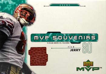 2001 Upper Deck MVP - MVP Souvenirs #JR Jerry Rice Front