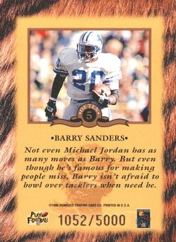 1996 Donruss - Will to Win #5 Barry Sanders Back