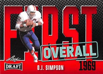 2023 Leaf Draft - Red #1 O.J. Simpson Front