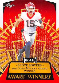 2023 Leaf Draft - Red #13 Brock Bowers Front