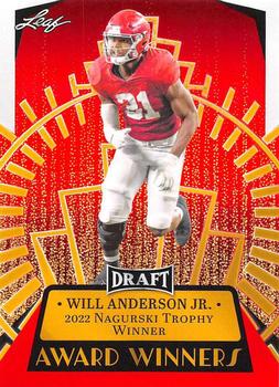 2023 Leaf Draft - Red #17 Will Anderson Jr. Front