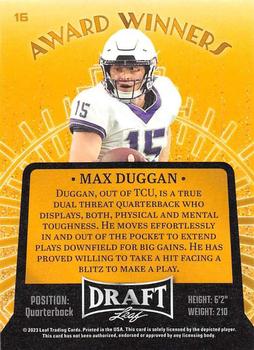 2023 Leaf Draft - Red #16 Max Duggan Back