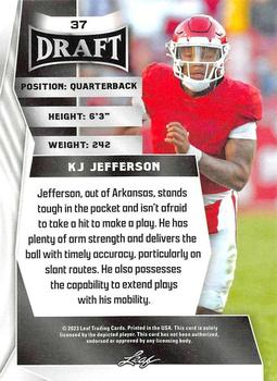 2023 Leaf Draft - Red #37 KJ Jefferson Back