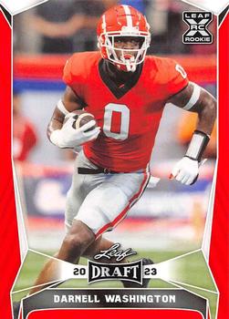 2023 Leaf Draft - Red #45 Darnell Washington Front