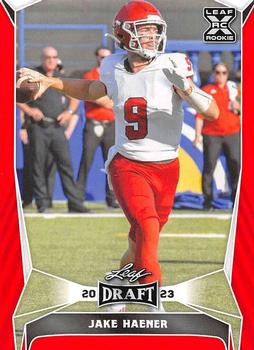 2023 Leaf Draft - Red #51 Jake Haener Front