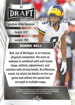 2023 Leaf Draft - Red #67 Ronnie Bell Back