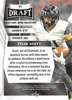 2023 Leaf Draft - Red #71 Tyler Scott Back