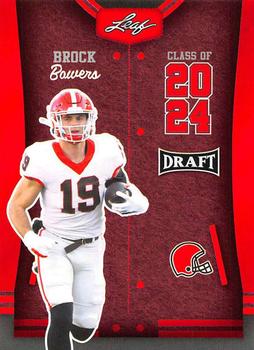 2023 Leaf Draft - Red #76 Brock Bowers Front