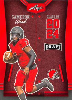 2023 Leaf Draft - Red #78 Cameron Ward Front