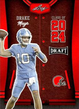 2023 Leaf Draft - Red #79 Drake Maye Front