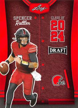 2023 Leaf Draft - Red #80 Spencer Rattler Front