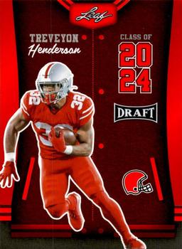 2023 Leaf Draft - Red #81 TreVeyon Henderson Front