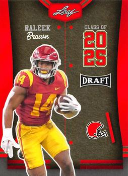 2023 Leaf Draft - Red #84 Raleek Brown Front