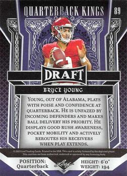 2023 Leaf Draft - Red #89 Bryce Young Back