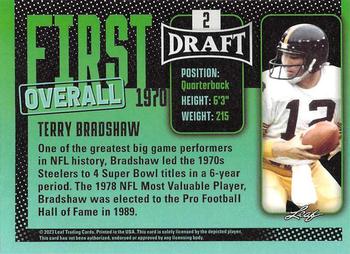 2023 Leaf Draft - Green #2 Terry Bradshaw Back