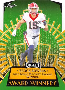 2023 Leaf Draft - Green #13 Brock Bowers Front