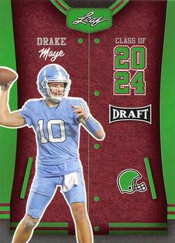 2023 Leaf Draft - Green #79 Drake Maye Front