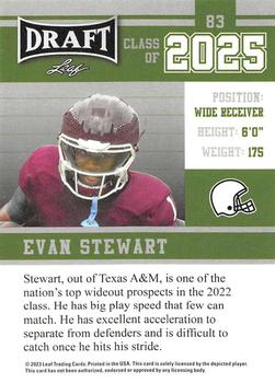 2023 Leaf Draft - Green #83 Evan Stewart Back