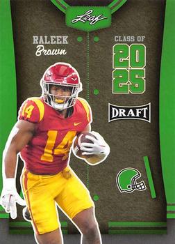 2023 Leaf Draft - Green #84 Raleek Brown Front