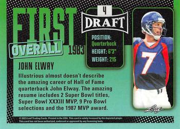 2023 Leaf Draft - Gold #4 John Elway Back