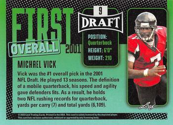 2023 Leaf Draft - Gold #9 Michael Vick Back