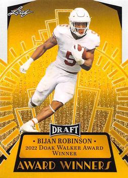 2023 Leaf Draft - Gold #12 Bijan Robinson Front