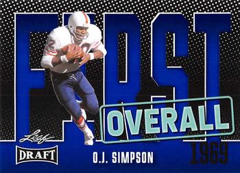 2023 Leaf Draft - Blue #1 O.J. Simpson Front