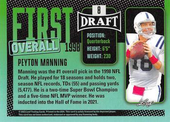 2023 Leaf Draft - Blue #8 Peyton Manning Back