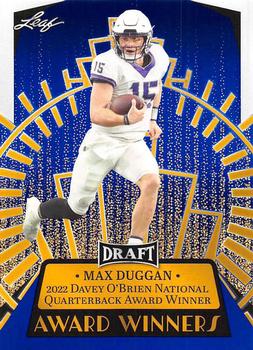 2023 Leaf Draft - Blue #16 Max Duggan Front
