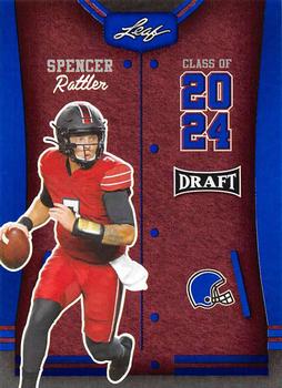 2023 Leaf Draft - Blue #80 Spencer Rattler Front