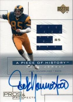 2001 Upper Deck Pros & Prospects - A Piece of History Autographs #JY-AJ Jack Youngblood Front