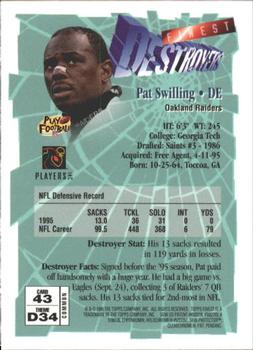 1996 Finest #43 Pat Swilling Back