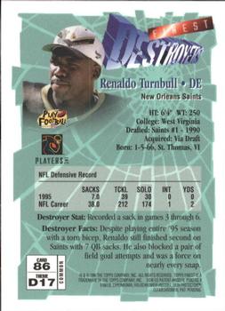 1996 Finest #86 Renaldo Turnbull Back
