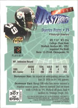 1996 Finest #307 Darren Perry Back