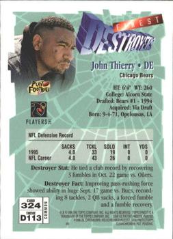1996 Finest #324 John Thierry Back