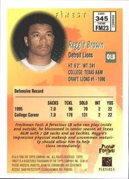 1996 Finest #345 Reggie Brown Back