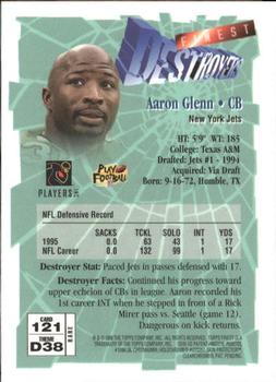 1996 Finest #121 Aaron Glenn Back