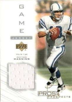 2001 Upper Deck Pros & Prospects - Game Jerseys #PM-J Peyton Manning Front